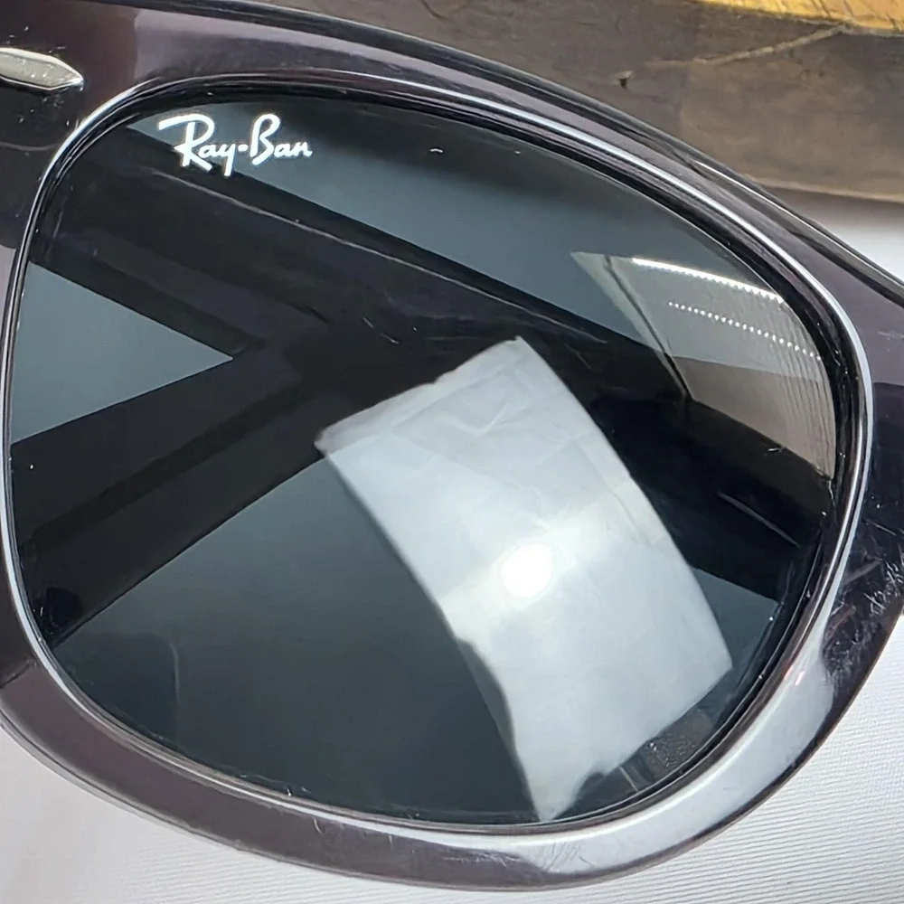 Ray-Ban RB2140 Wayfarer Sunglasses Mens 50-22 Black Gray Tinted Italy 6641/R5